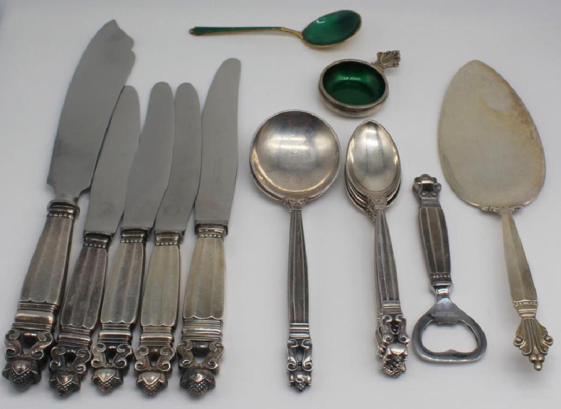 STERLING. Grouping of 15 Pcs. of Georg Jensen. (1 of 14)