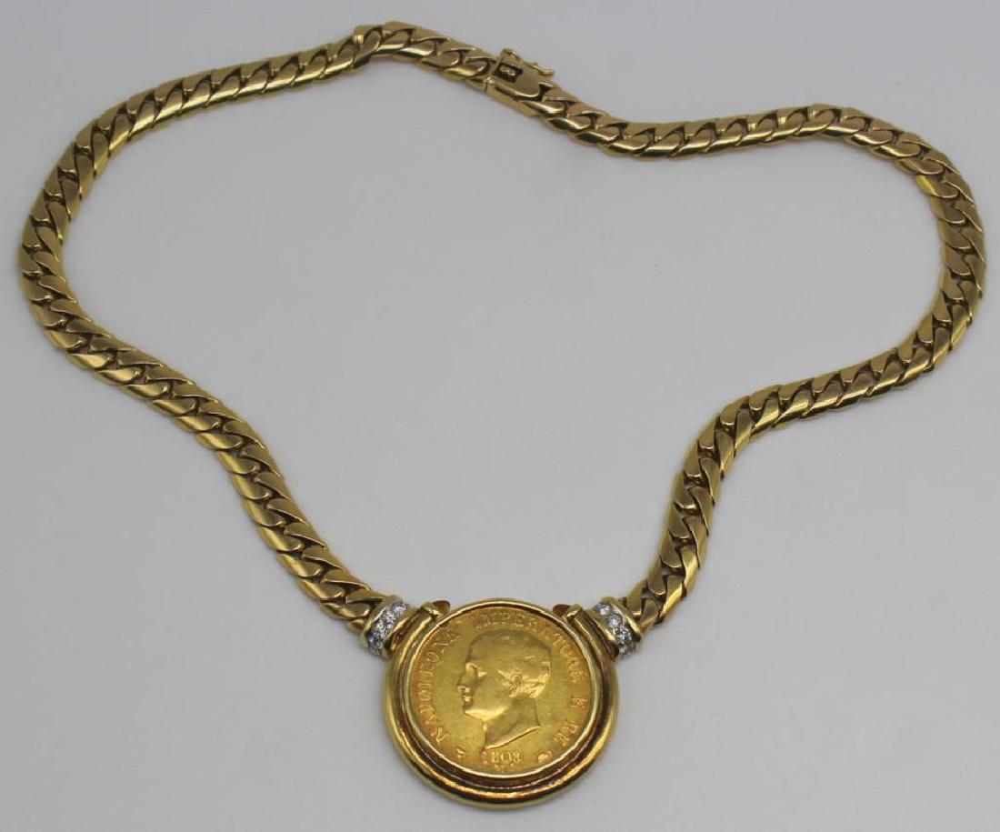 JEWELRY. 14kt Gold and Italian 40 Lire Gold Coin (1 of 9)