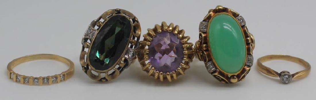JEWELRY. Assorted Gold Ring Grouping. (1 of 12)