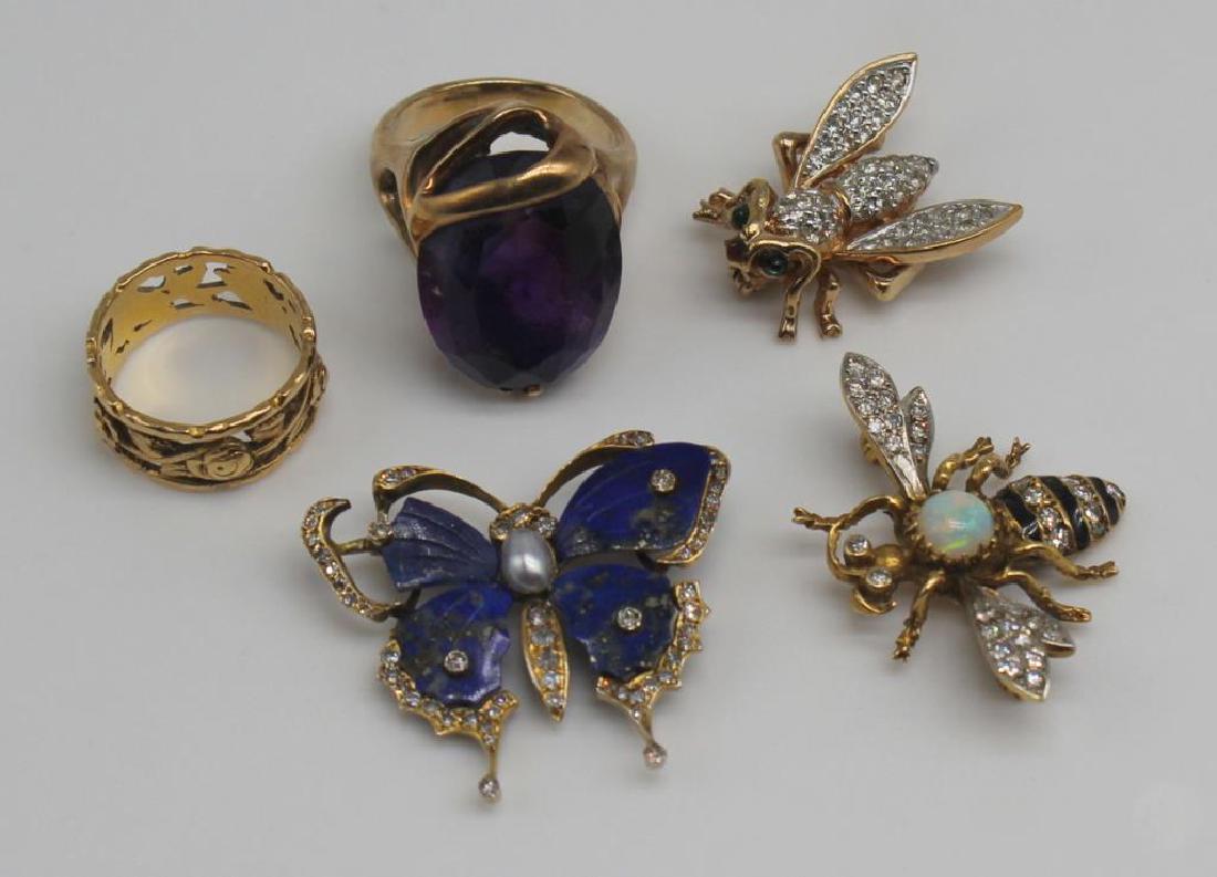 JEWELRY. Assorted Gold Jewelry Grouping. (1 of 12)