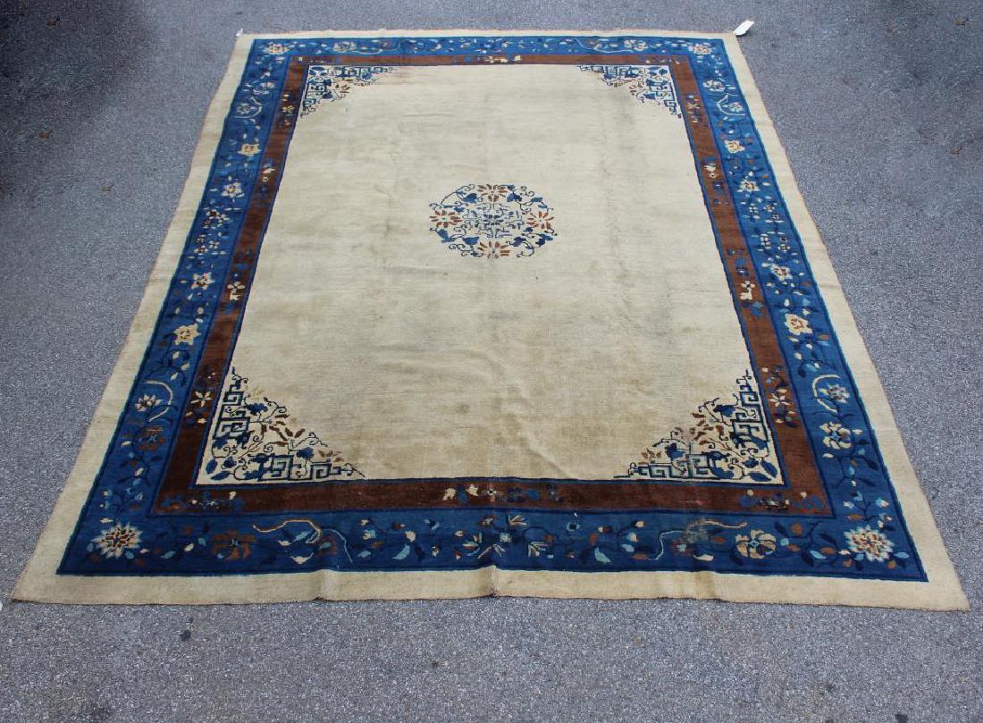 Antique and Finely hand Woven Chinese Carpet. (1 of 7)