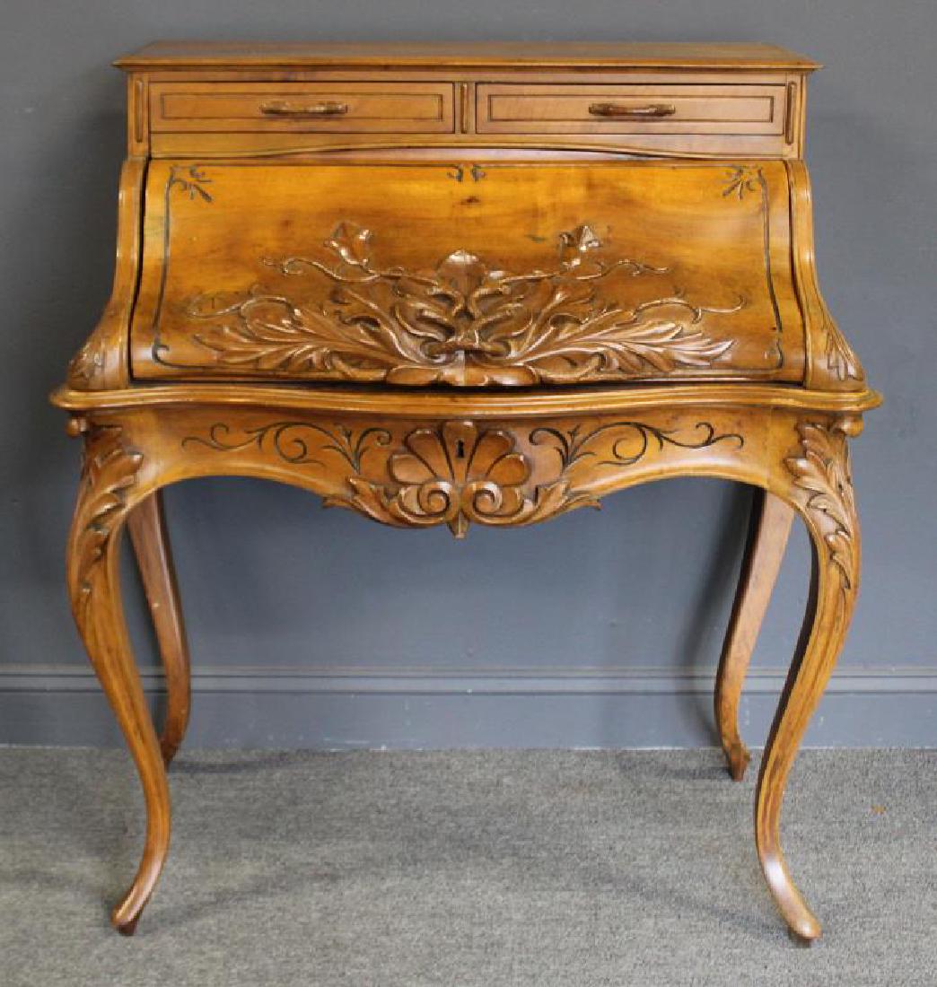 19 Cent Black Forest Highly Carved Desk. (1 of 6)
