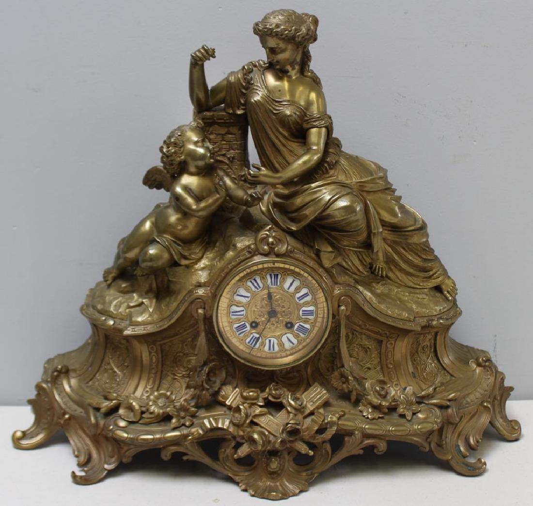 Large and Quality Bronze Figural Clock. (1 of 8)