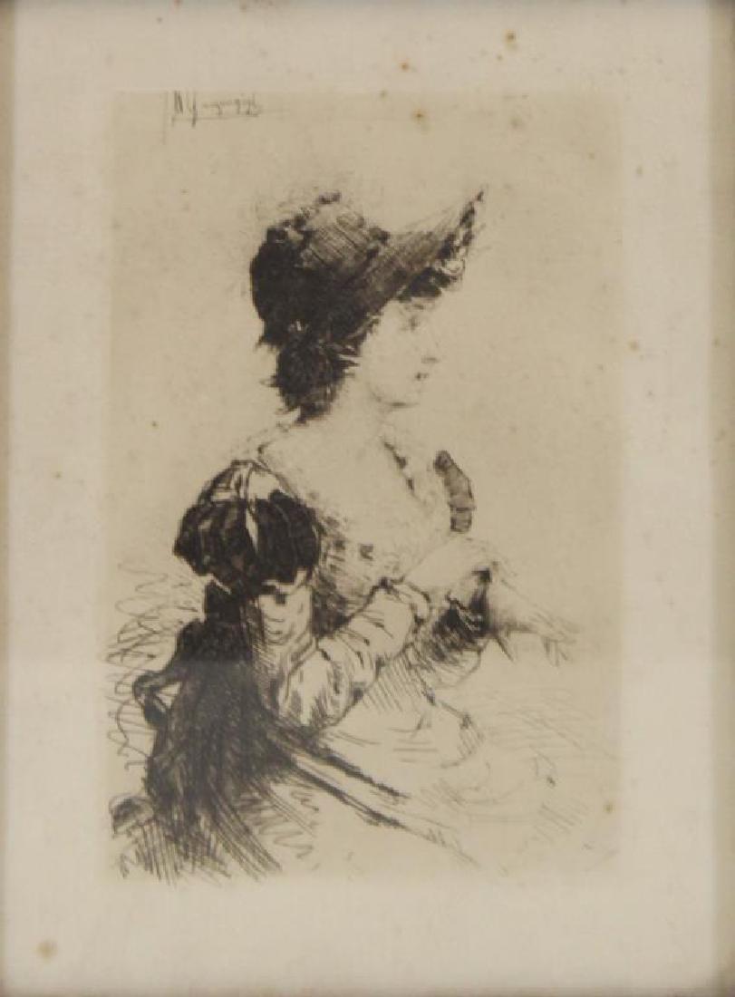 GAUGENGIGL, Ignaz. Etching. Portrait of a Woman. (1 of 5)