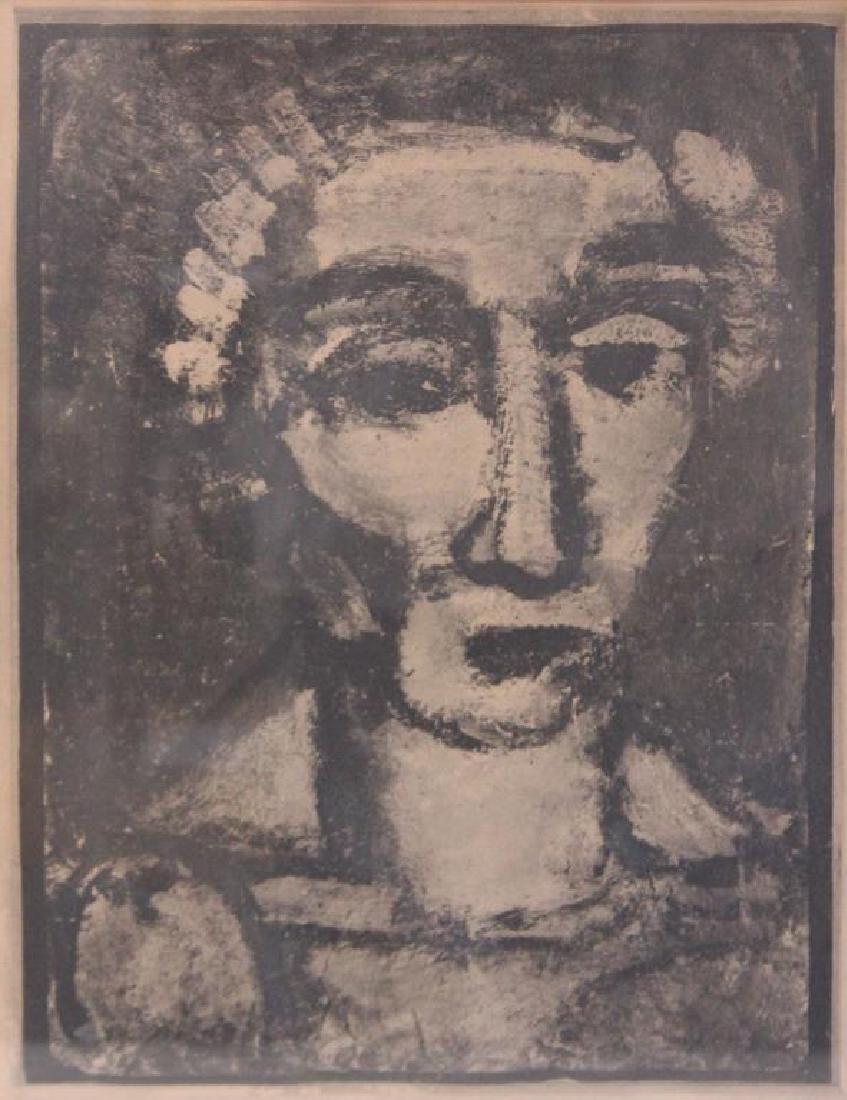 APPARENTLY Unsigned. Print. Head of Man in the (1 of 4)