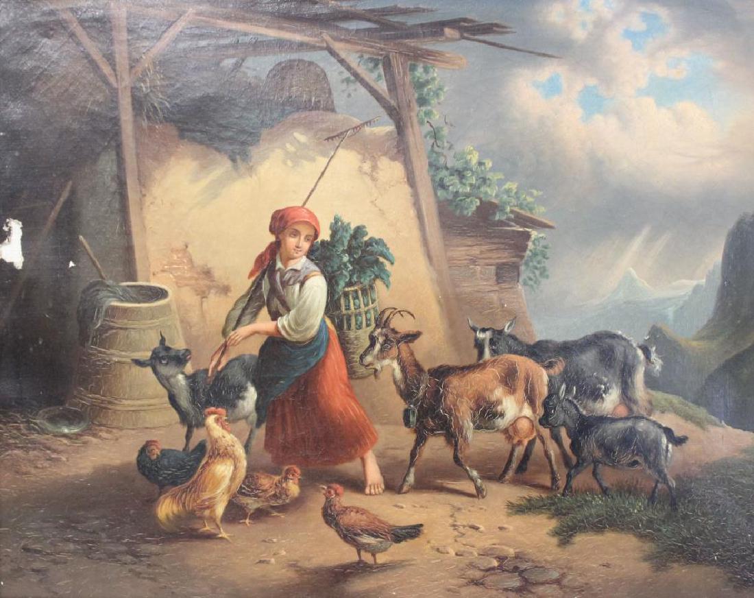 APPARENTLY Unsigned. Oil on Canvas. 19th Century (1 of 7)