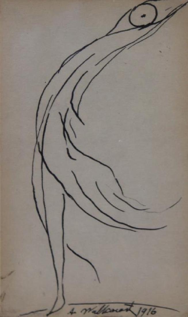 WALKOWITZ, Abraham. Lot of Two Pen and Ink (1 of 7)