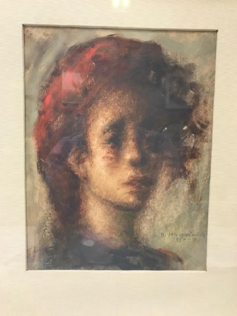 ILLEGIBLY Signed. Pastel on Paper. (1 of 6)