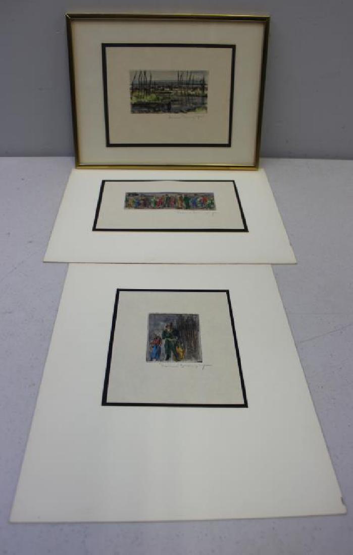 BRANGWYN, Frank. Lot of 3 Color Etchings. (1 of 7)