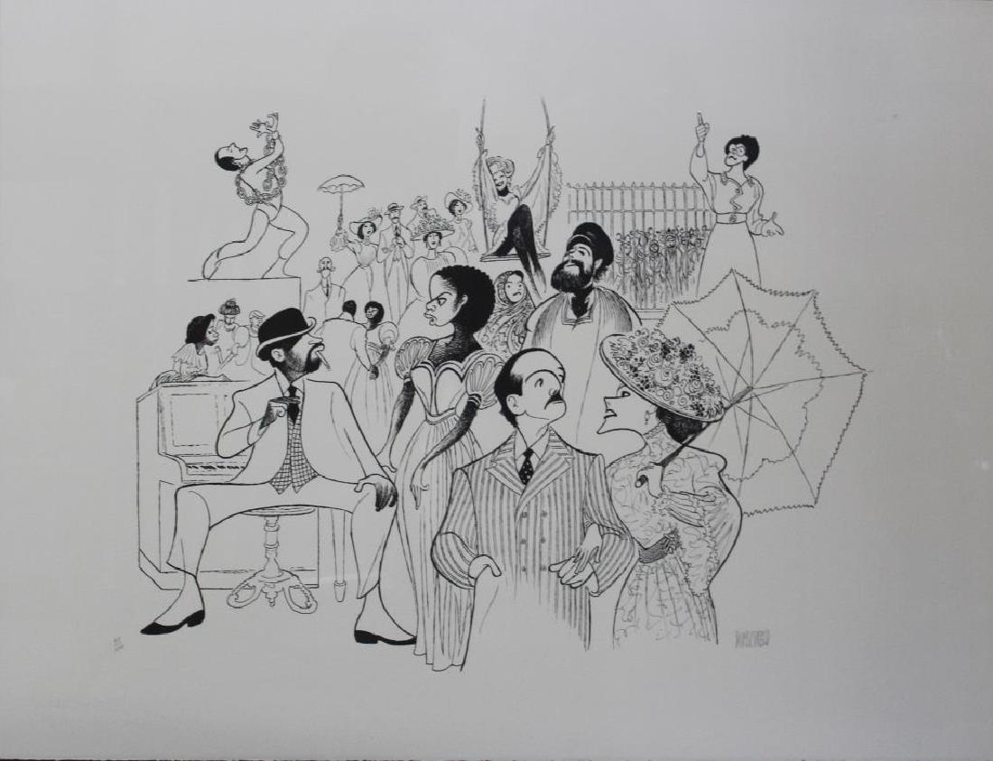 HIRSCHFELD, Al. Lithograph. Party Scene. (1 of 7)
