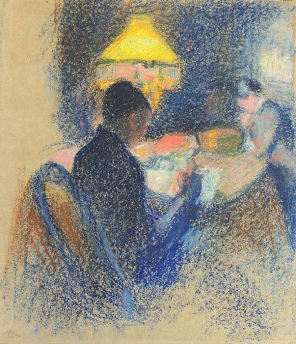 French Impressionist. Pastel Drawing. Figures in a (1 of 12)