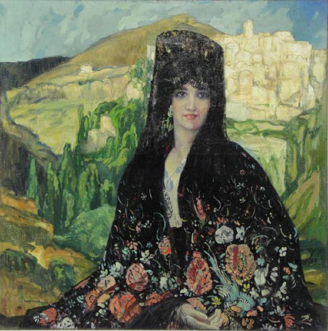 BROWNE, George. Oil on Canvas. Spanish Beauty in (1 of 7)
