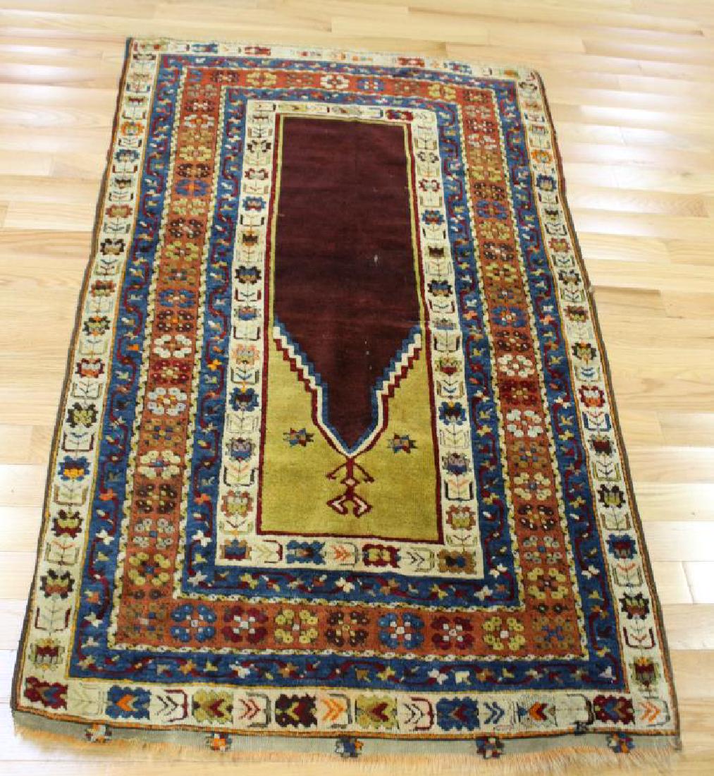 Antique and Finely Hand Woven Prayer Rug. (1 of 4)