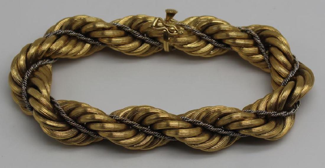 JEWELRY. 18kt Yellow and White Gold Bracelet. (1 of 5)