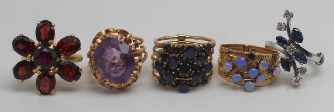 JEWELRY. Assorted Gold Cocktail Rings. (1 of 12)