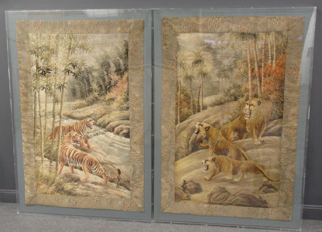 Chinese Embroideries of Tigers. (1 of 10)