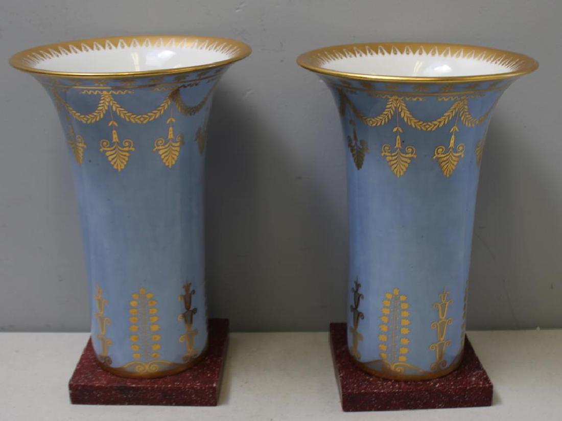 SEVRES. Pair Of Powder Blue and Gilt Decorated (1 of 6)