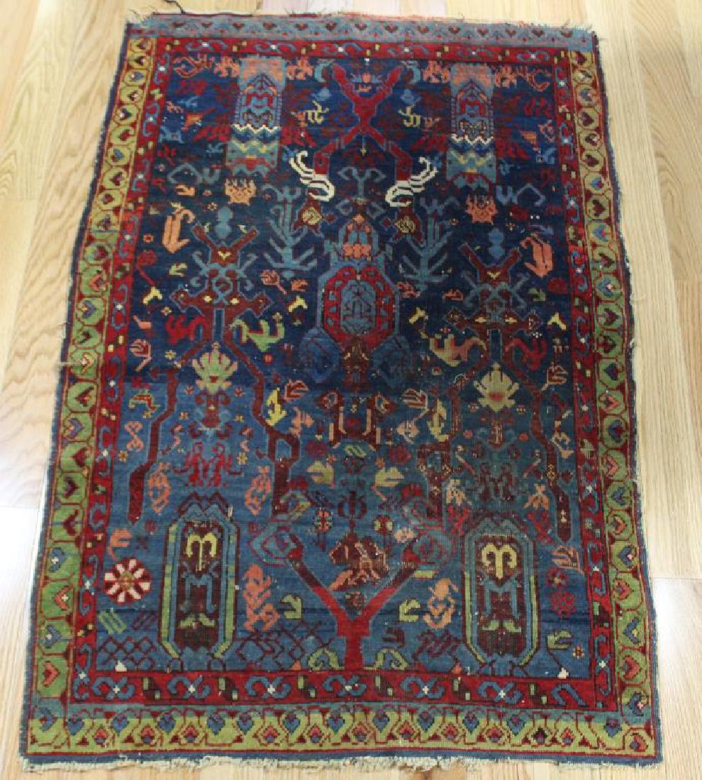 Antique and Finely Hand Woven Throw Rug (1 of 5)
