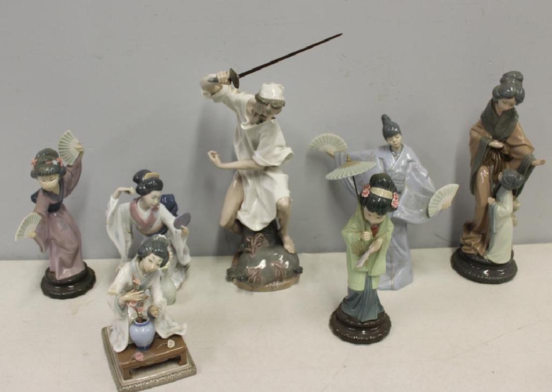 LLADRO & DAO . Grouping of 3 Dao and 4 LLadro. (1 of 8)