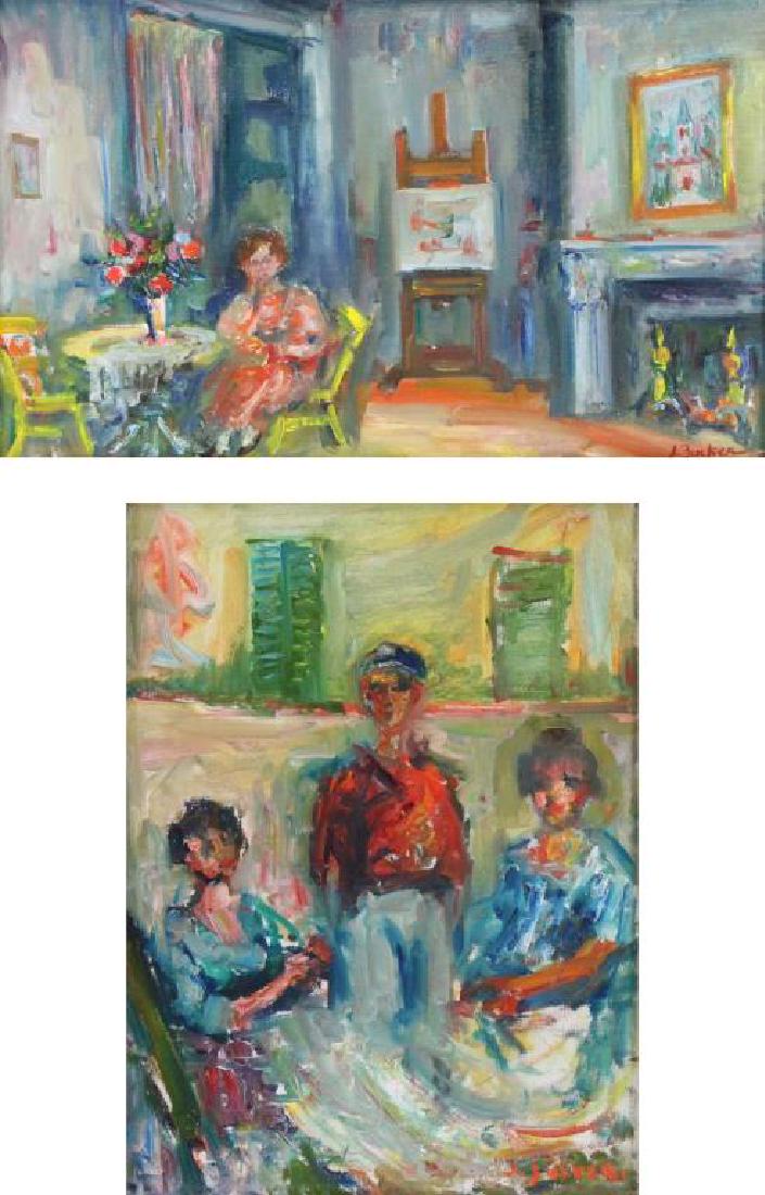 ZUCKER, Jacques. Lot of Two Oils on Canvas. (1 of 12)