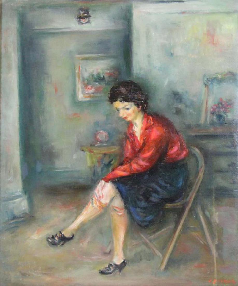 ZUCKER, Jacques. Oil on Canvas. Figure with (1 of 6)