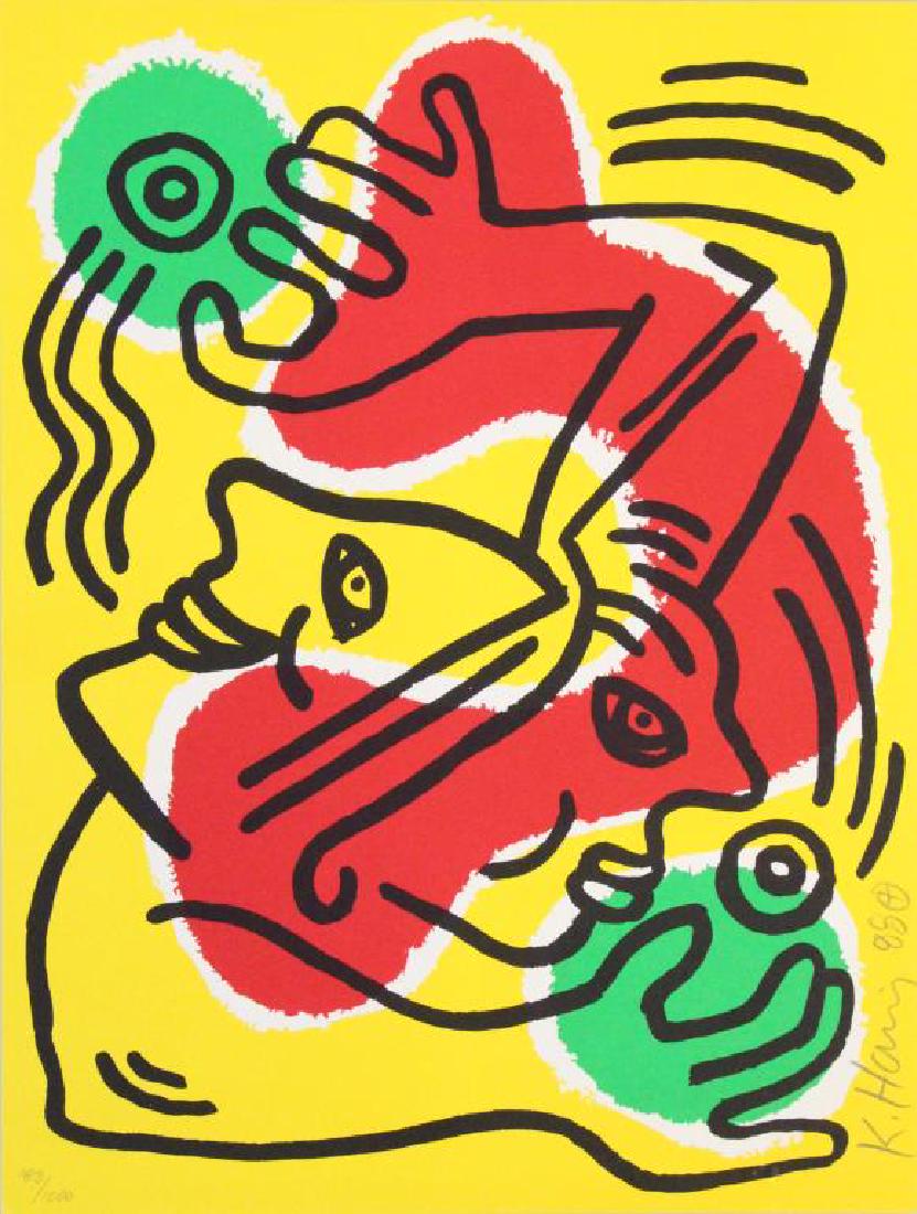 HARING, Keith. Lithograph. "International (1 of 8)