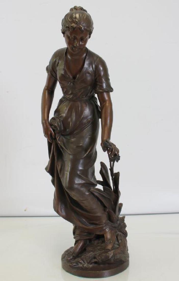 KINSBURGER, S. Signed Bronze Sculpture Of Girl (1 of 7)