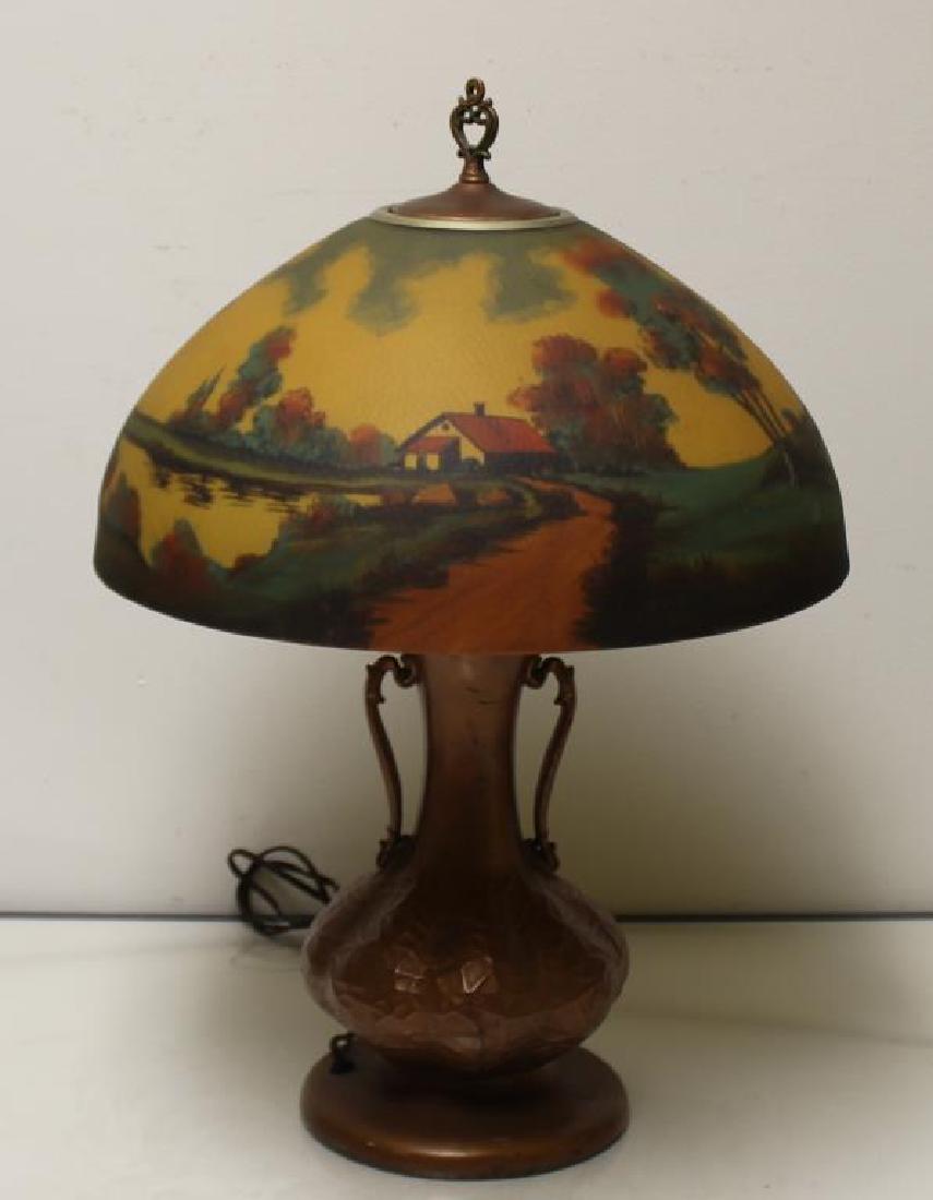 JEFFERSON. Reverse Painted Table Lamp. (1 of 7)