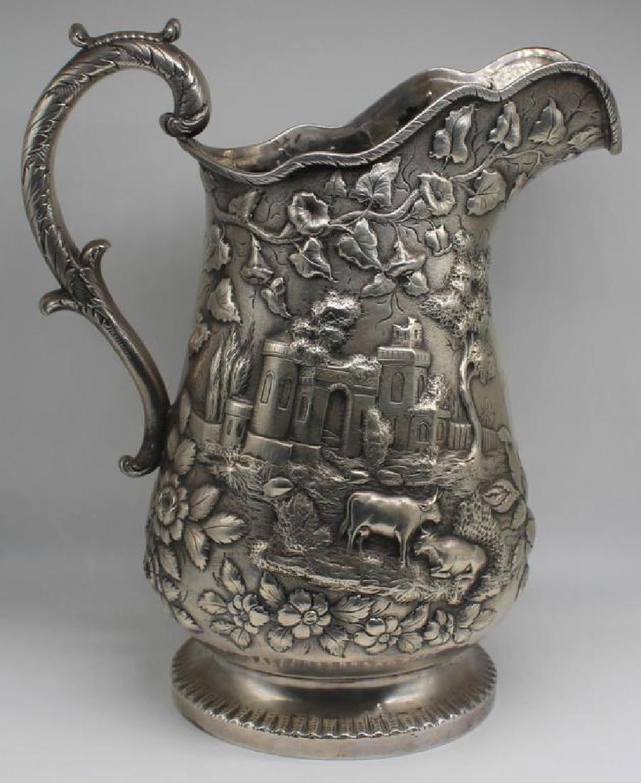 SILVER. S.Kirk & Son Coin Silver Pitcher. (1 of 14)