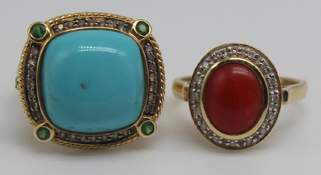 JEWELRY. 14kt Gold Cocktail Ring Grouping. (1 of 9)