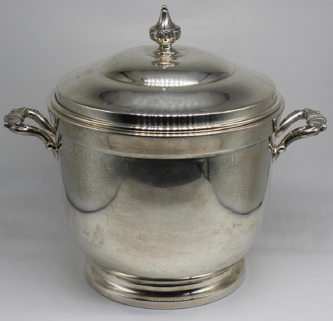 STERLING. Poole Sterling Lidded Ice Bucket. (1 of 7)