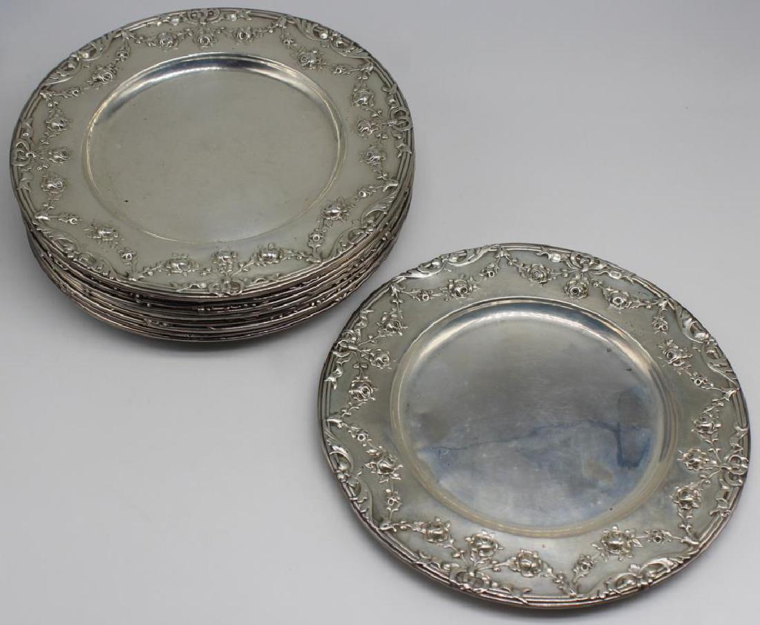STERLING. 12 Gorham Silver Bread Plates. (1 of 5)