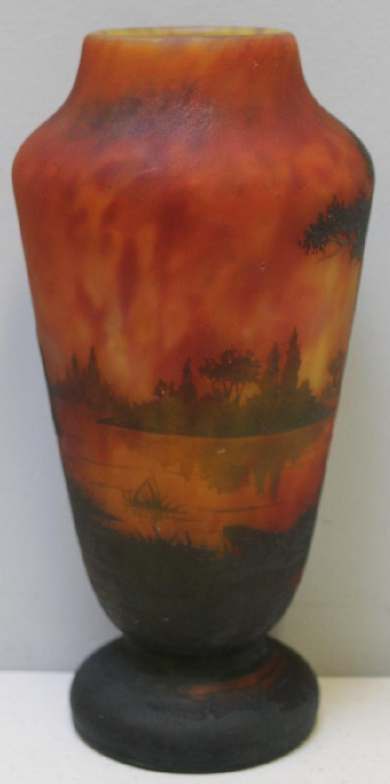 DAUM, Nancy. Signed Cameo Glass Vase. (1 of 6)