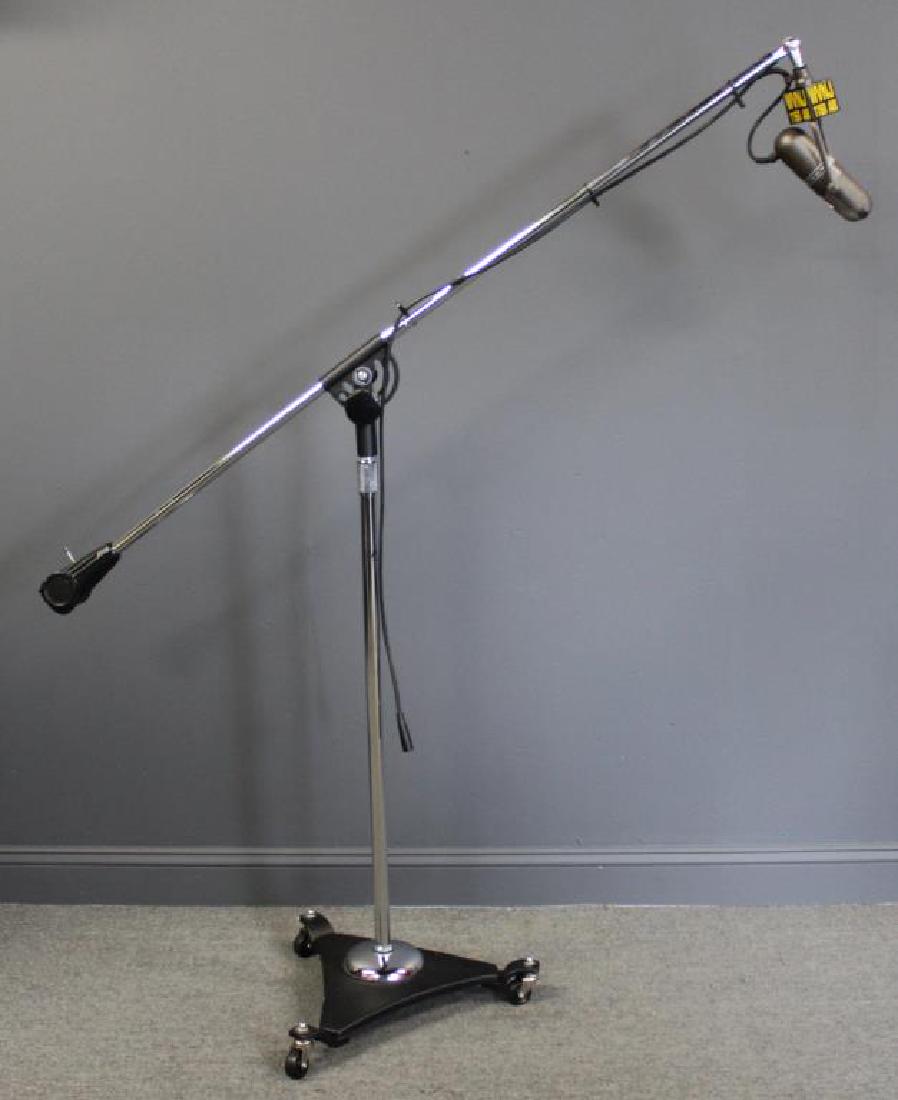 R.C.A. Type 77-DX Microphone On Stand.: From a Westchester NY Estate Dimensions : Stand - 50" Arm - 62"Back in Auction Bad Bidder : Sammy Cho, NJ