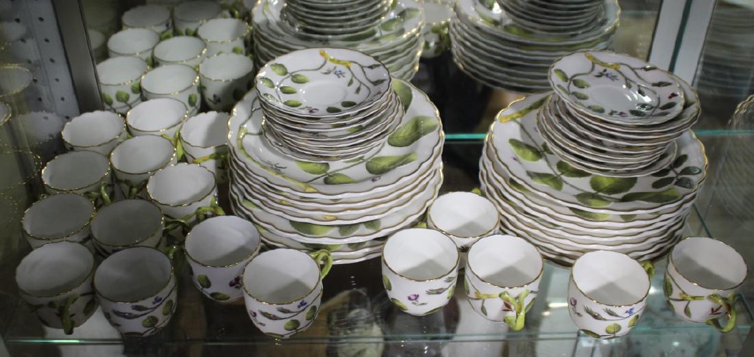 Royal Worcester "Blind Earl" Porcelain.: To inc. 17 demitasse cups , 16 x 5" saucers, 16 x 8" shallow bowls