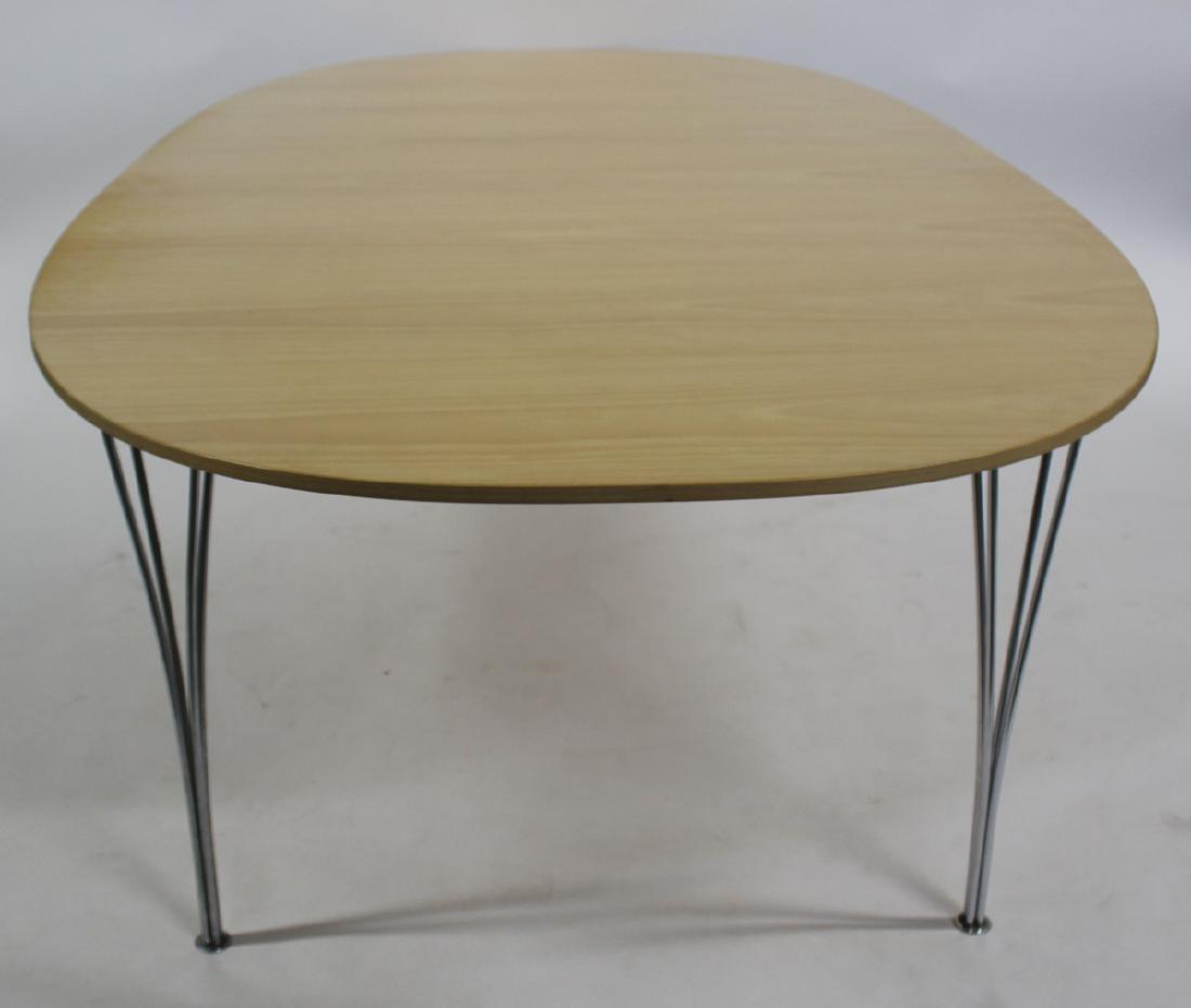 Fritz Hansen. Super Eclipse Table.: From the Norwegian Consulate in NYC. - Dimensions: 94 1/2" x 47 1/4" x 27 3/4" H