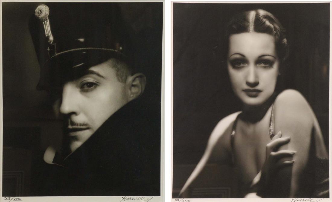 GEORGE HURRELL (AMERICAN, 1904-1992).: Lot of Two Photographs. To Include: Man, signed lower right, no. XII from an edition of XXIII, sight: 19.5" high x 16" wide, slight buckling, framed behind glass not examined out of frame; W