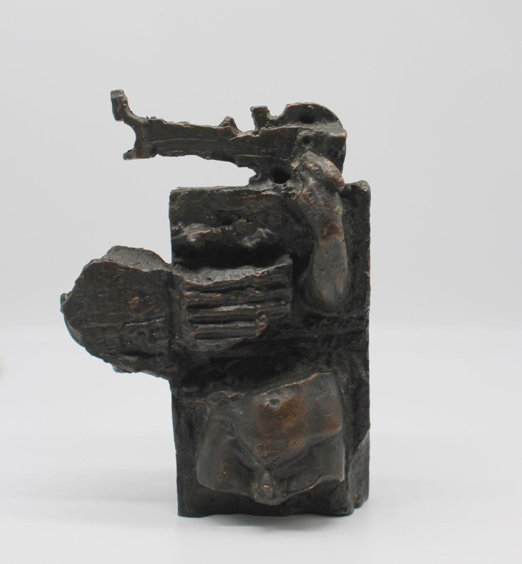 Igael Tumarkin Israel (born 1933) Signed Bronze: Sculpture "David". Signed on back and from a White Plains estate. - Dimensions: 6.6"