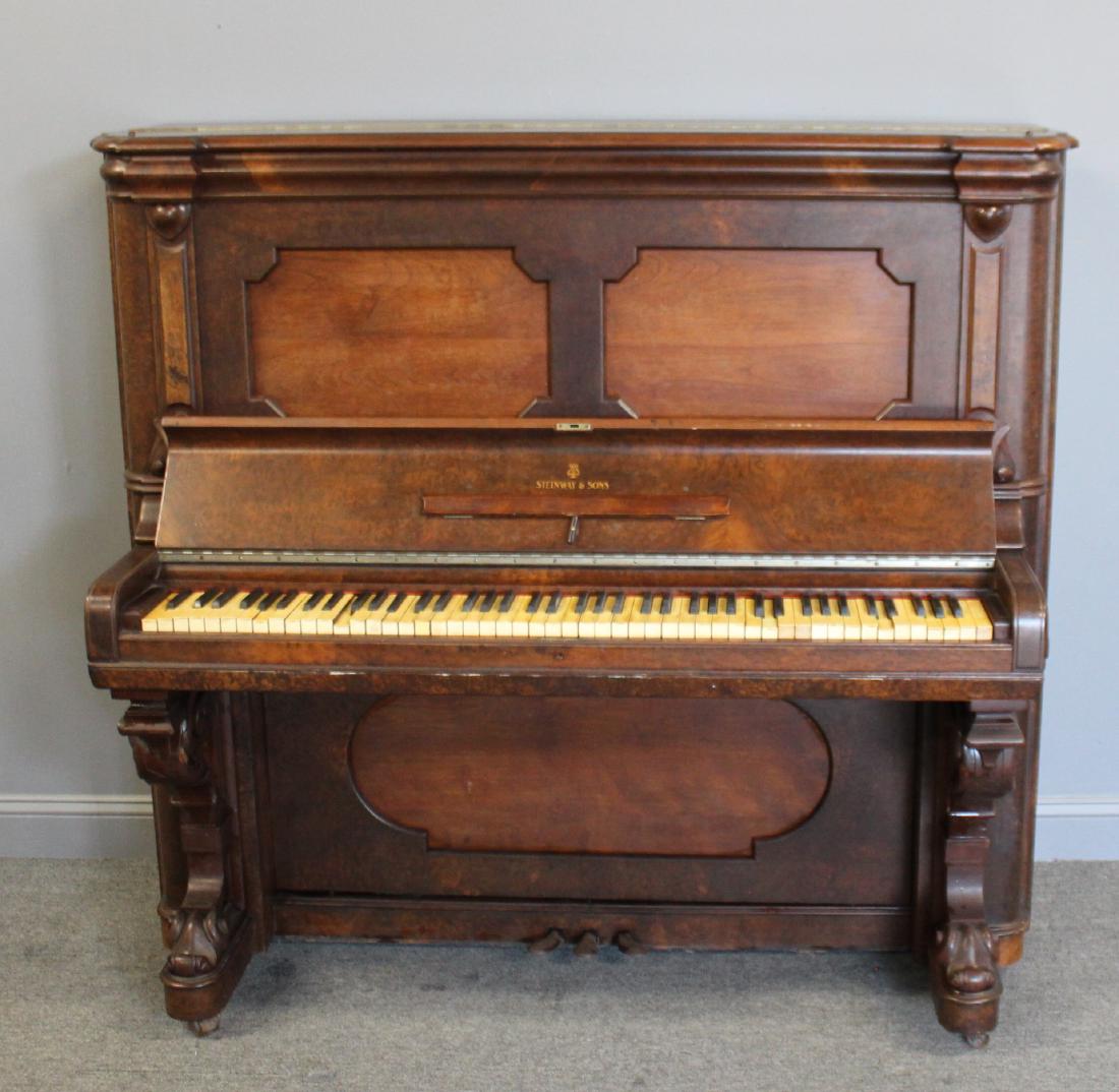 STEINWAY & Sons Upright Piano: Clarke Auction