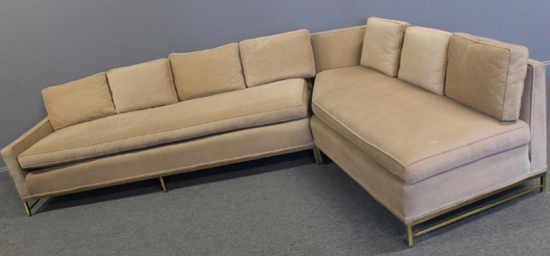 MIDCENTURY. Paul Mc Cobb 2 Piece Sectional Sofa.: From an East 87th St NYC estate. Dimensions: 117" w x 32" d x 28" h - L 78" long
