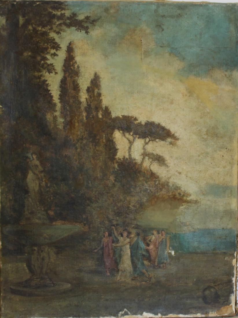 UNSIGNED. Oil on Canvas Old Master of Dancing (1 of 4)