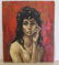 LOCCA. Oil on Canvas of Melancholy Lady. - 2
