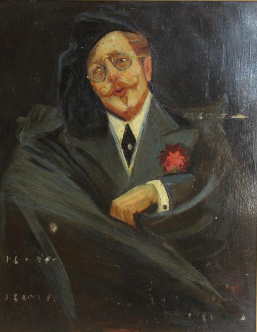 UNSIGNED. Oil on Board Portrait of a Gentlemen. (1 of 4)