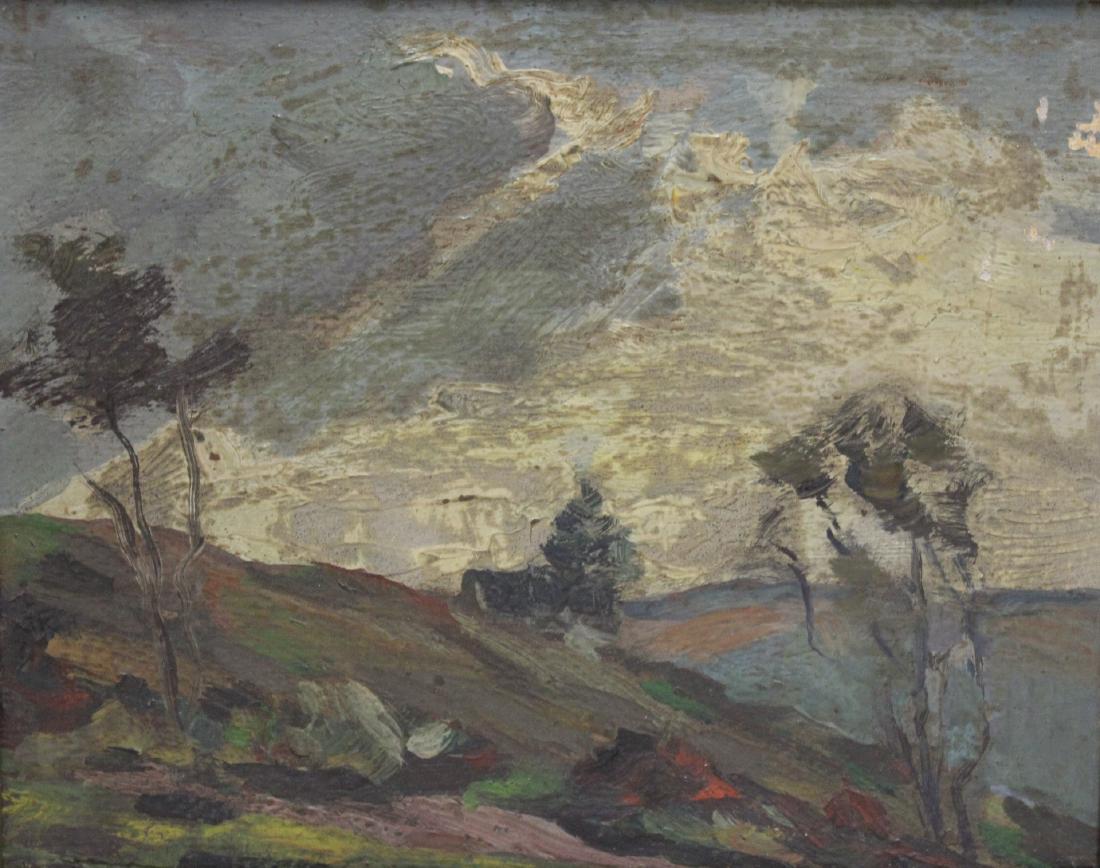 UNSIGNED. Oil On Board Landscape . (1 of 4)