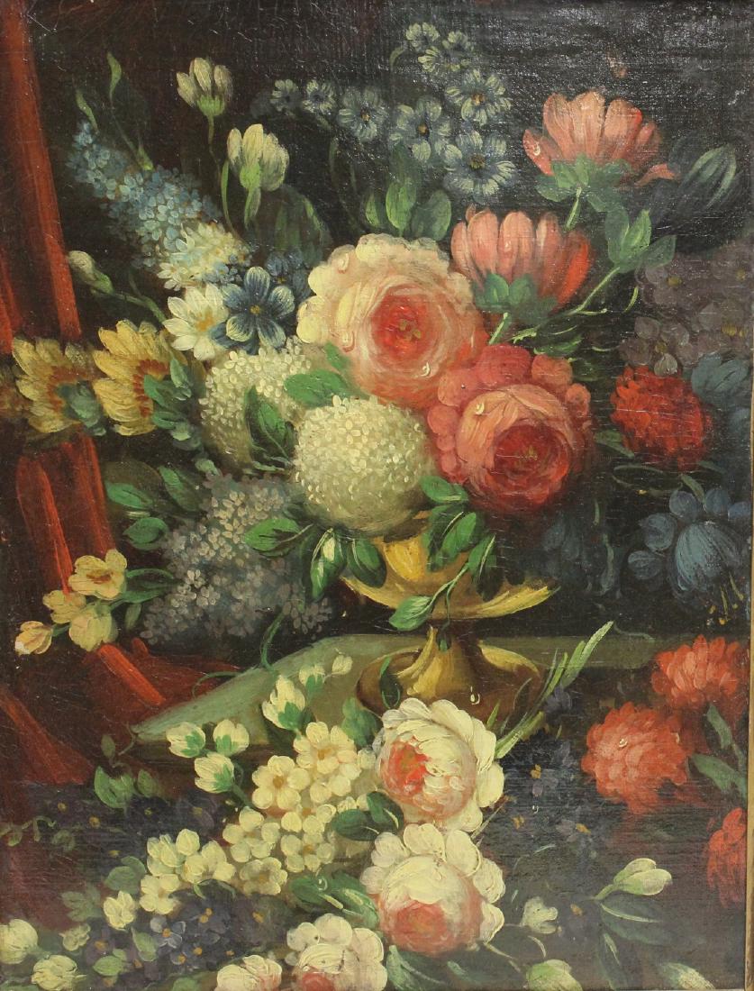 UNSIGNED . Oil Painting Floral Still life . (1 of 5)