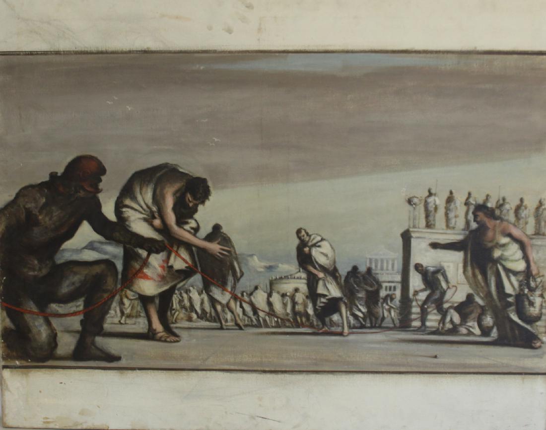 P.Reski. Signed Oil On Canvas Roman Scene. (1 of 5)