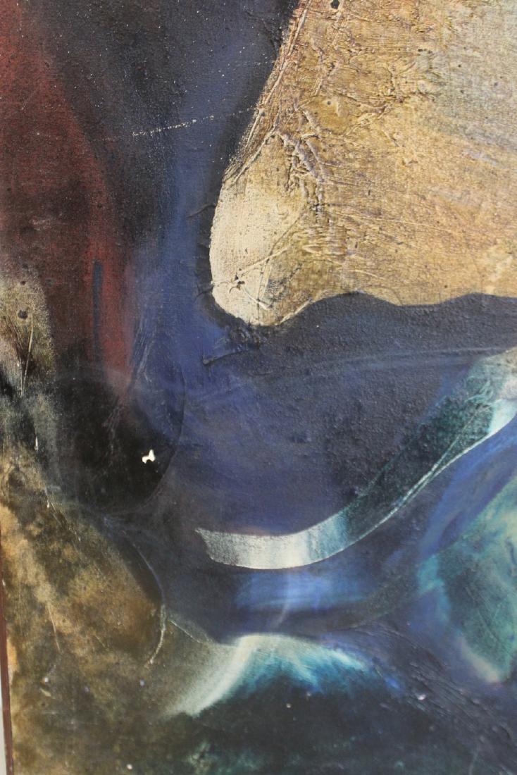 UNSIGNED. Oil On Canvas Abstract. (1 of 3)