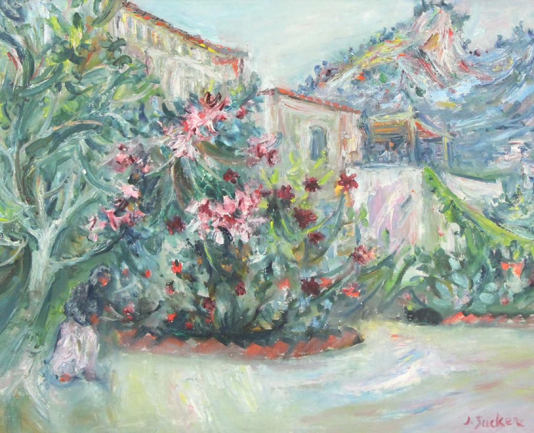 JACQUES ZUCKER (POLISH, ACTIVE IN AMERICA, 1900-: 1981). Oil on Canvas. Landscape. Signed lower right. From a Long Island, NY collection. - Dimensions: 20.25" high x 24" wide