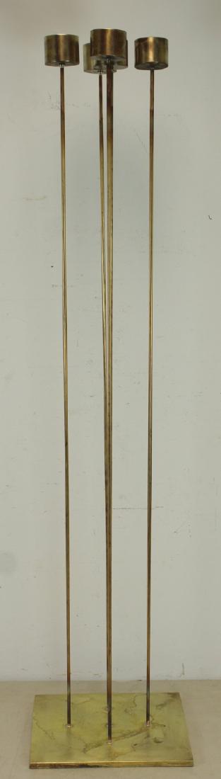 VAL BERTOIA. Sonambient Sculpture: VAL BERTOIA (b. 1949) "Plus Sign Of Sounds". 5 heavy brass tops silvered to Beryllium-Copper rods silvered to brass plate. # B-2205 with COA and from collection of the artist. - Dimensions: