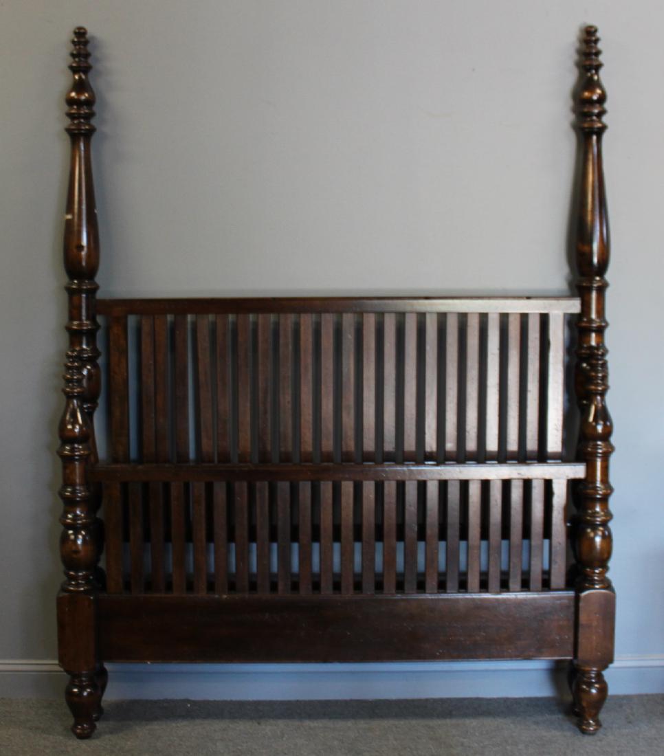 Guido Zichele Queen Sized 4 Poster Bed: From a Harrison, NY estate - Dimensions: Headboard: 66" x 85" h; Footer: 47" h